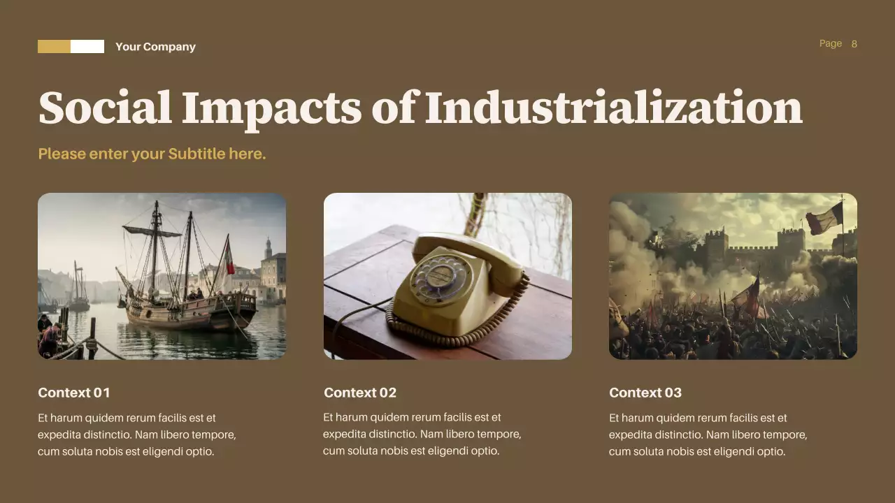 Brown Vintage Industrialization Report Presentation