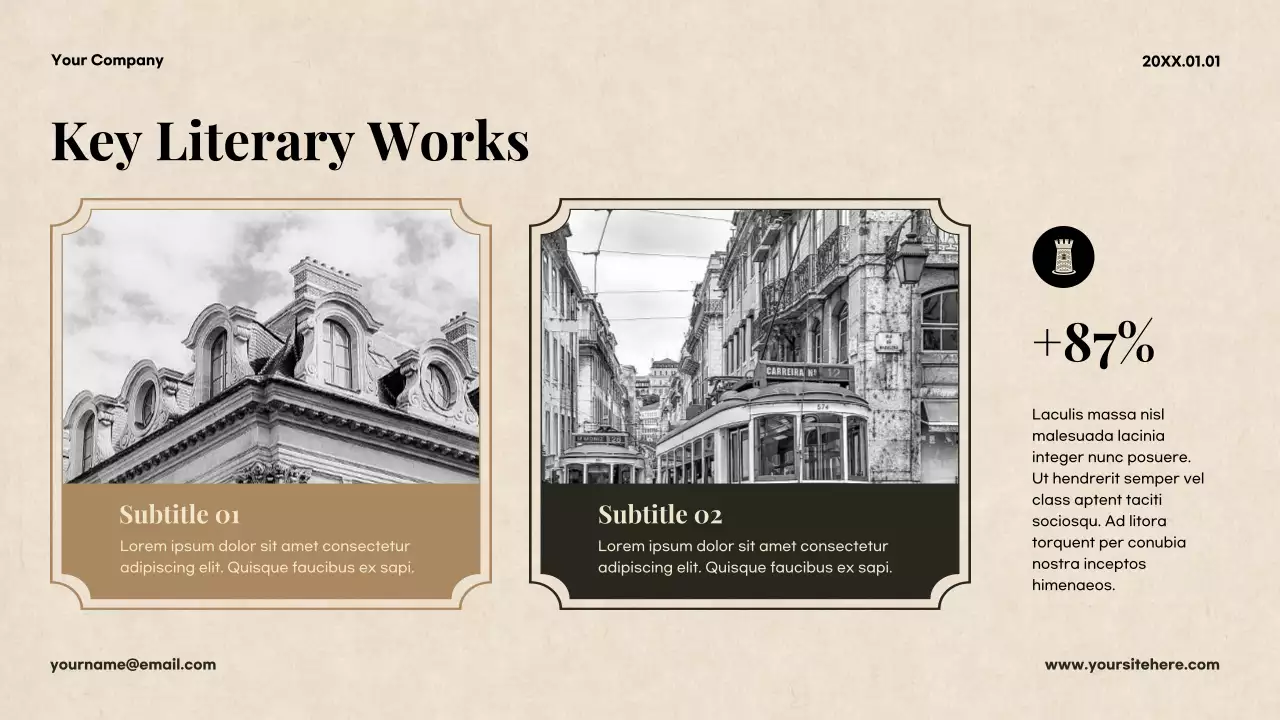 Beige Classic Literature Course Presentation