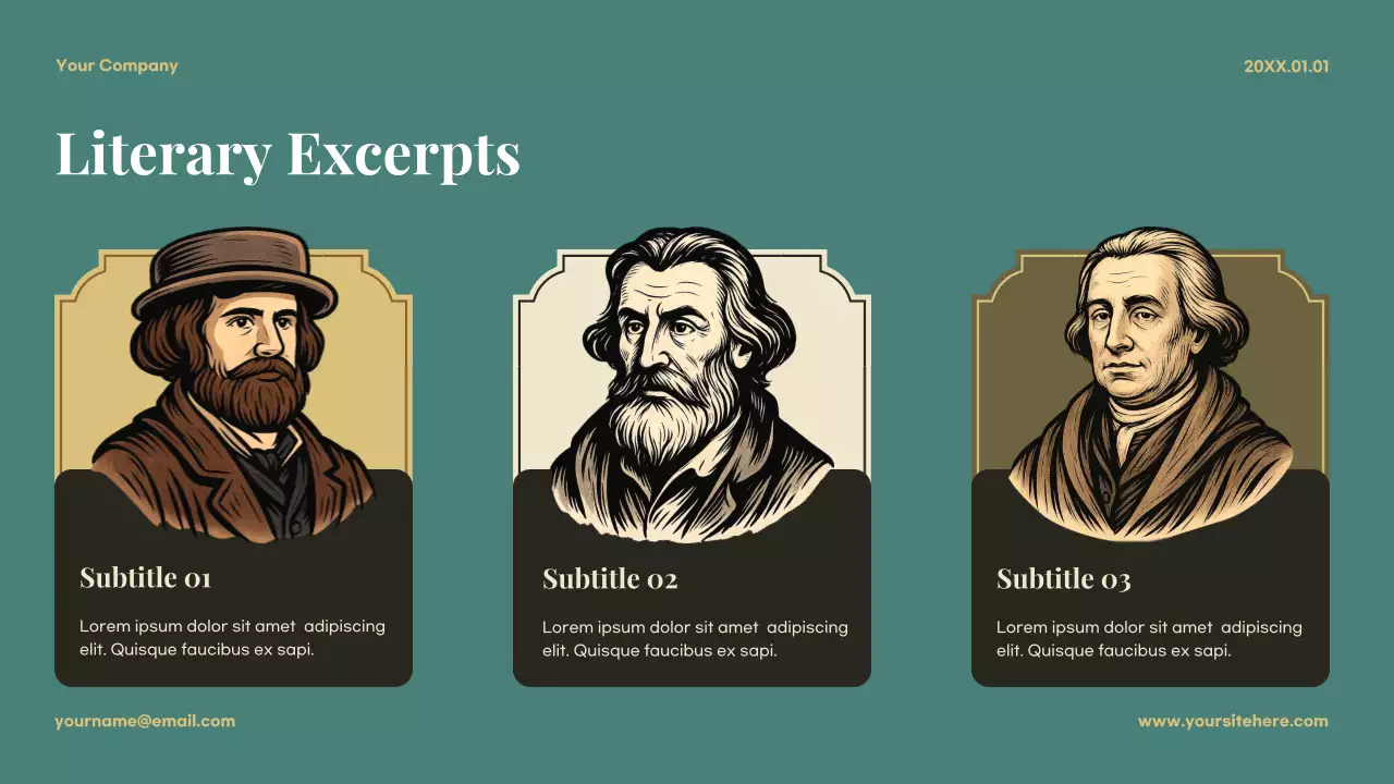 Beige Classic Literature Course Presentation