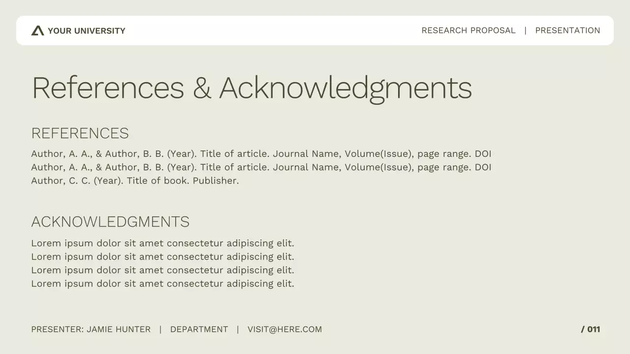 Simple and Professional Academic Research for Study or Conference Presentation
