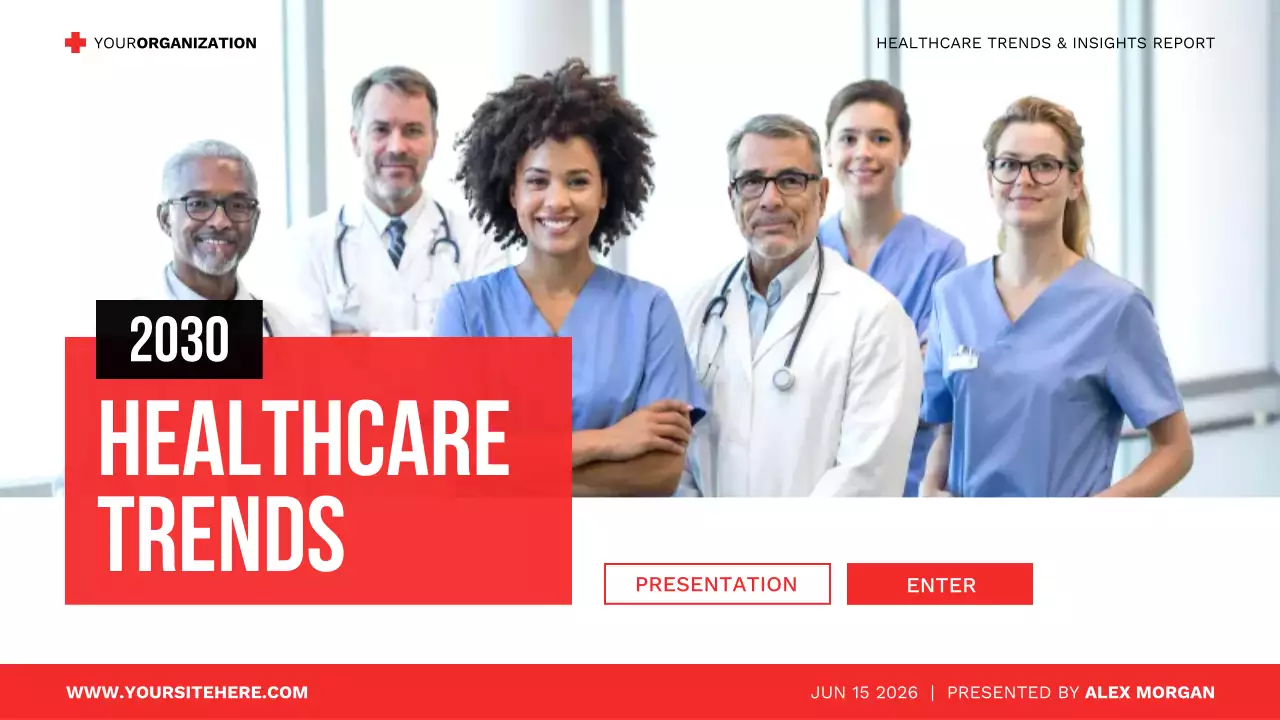 Professional Healthcare Trends and Insights Report for Medical Industry or Organization Presentation