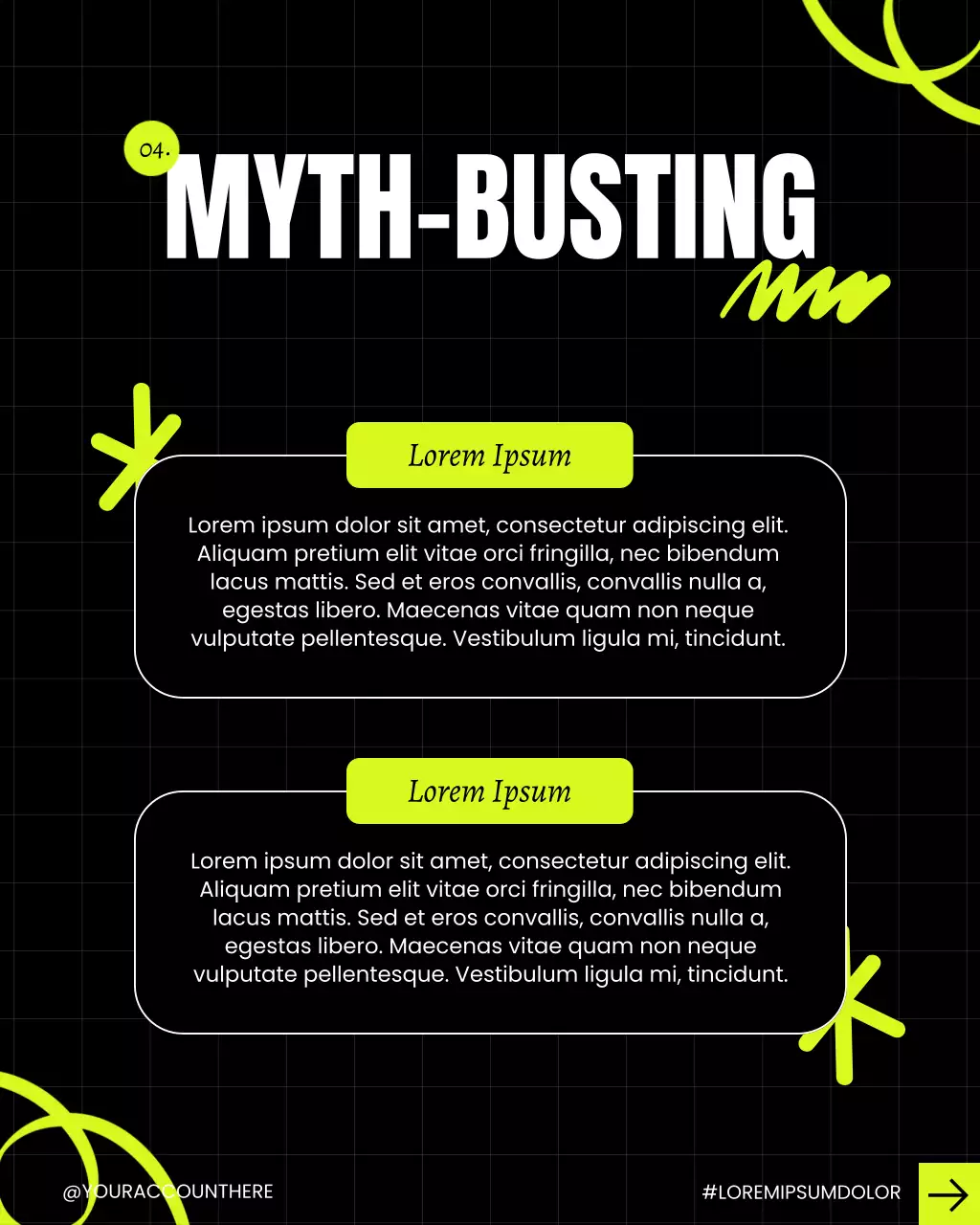 Neon Green Modern Content Creation Tips Instagram Post