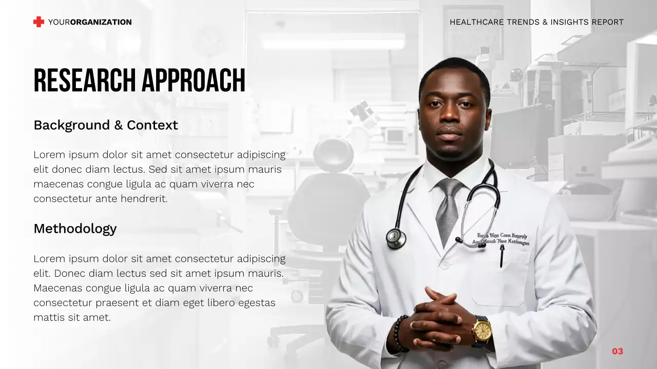 Professional Healthcare Trends and Insights Report for Medical Industry or Organization Presentation