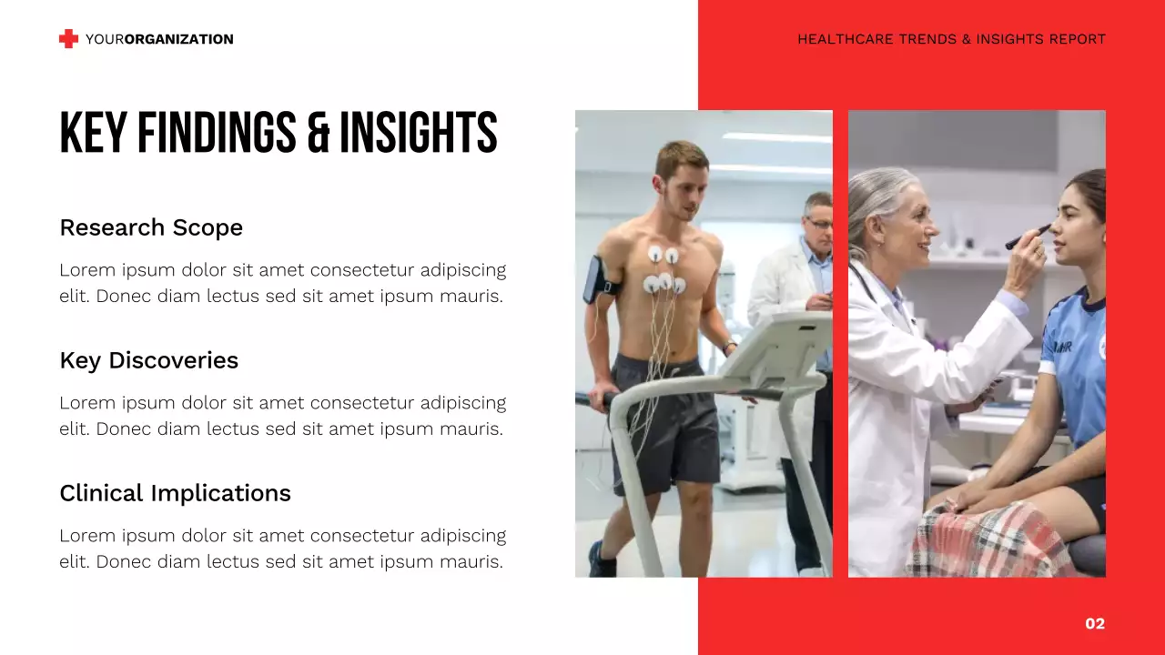 Professional Healthcare Trends and Insights Report for Medical Industry or Organization Presentation