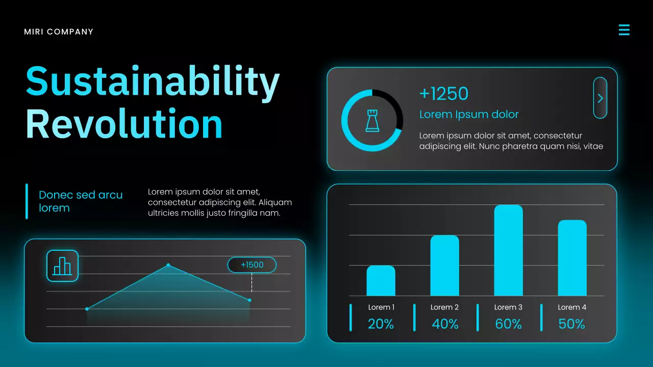 Black and Teal Modern Market Report