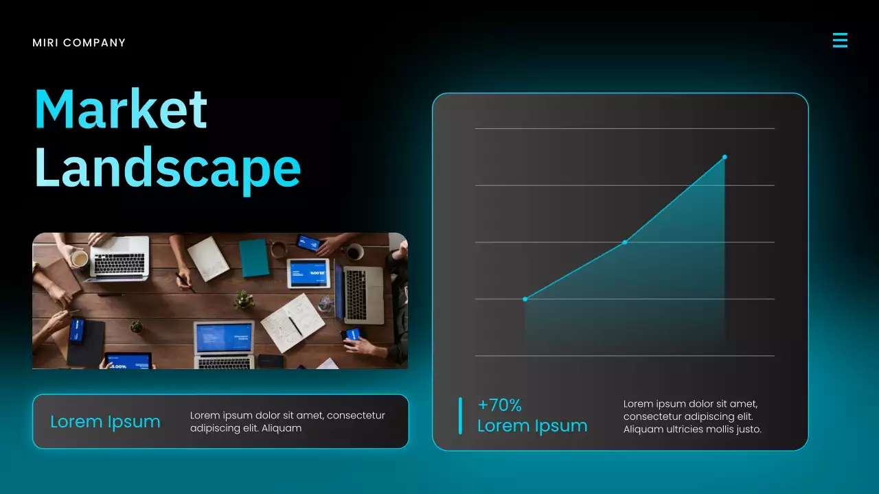 Black and Teal Modern Market Report