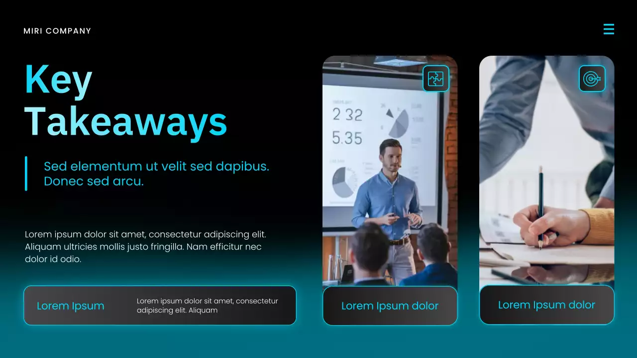 Black and Teal Modern Market Report