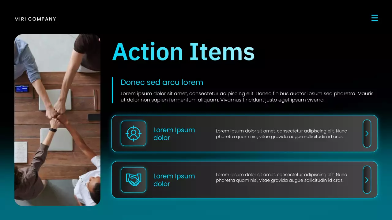 Black and Teal Modern Market Report