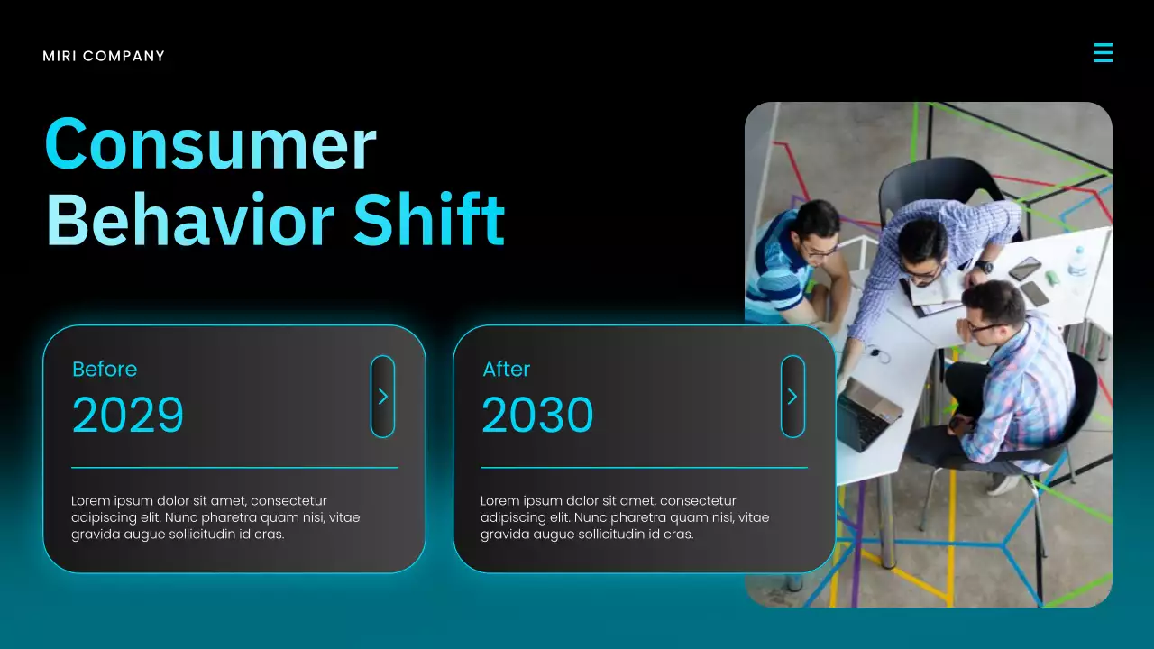 Black and Teal Modern Market Report