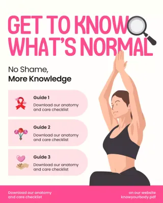 Pink and White Illustrative Women's Health Tips Instagram Post