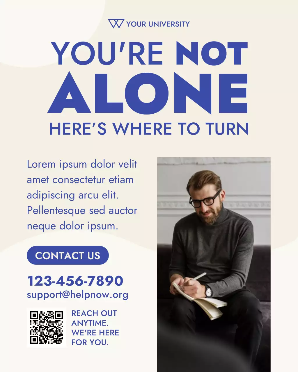 Calming Illustrative Substance Abuse Awareness for Addiction Recovery Instagram Post