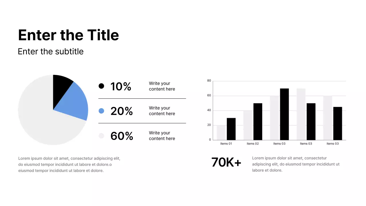 White and Blue Modern Graph and Timeline Collection Presentation