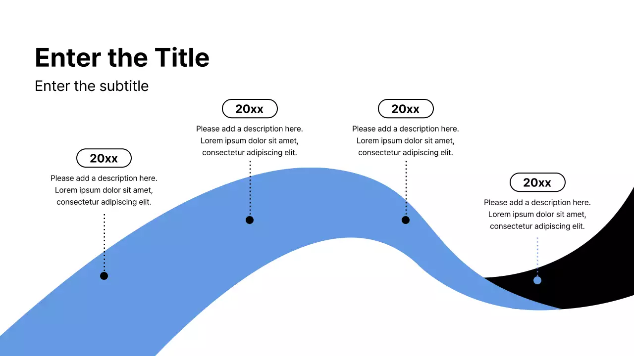 White and Blue Modern Graph and Timeline Collection Presentation