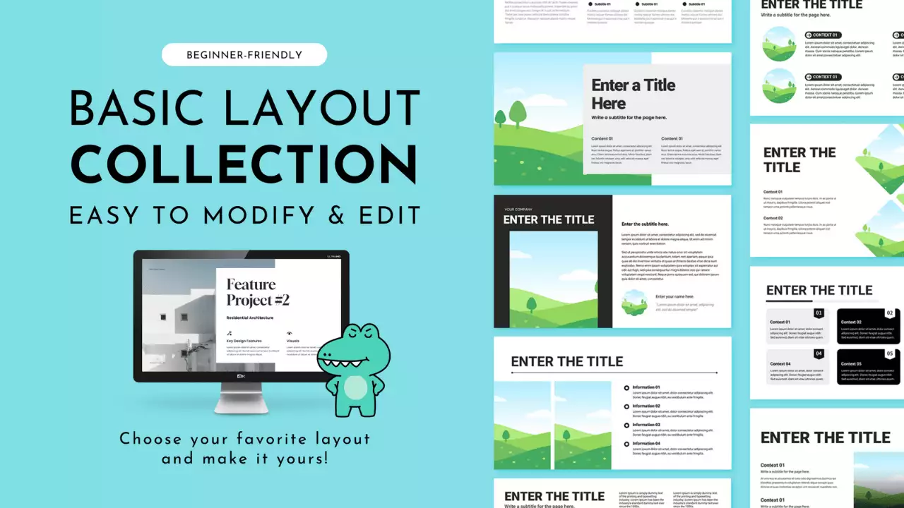 Black and White Basic Layout Collection Presentation