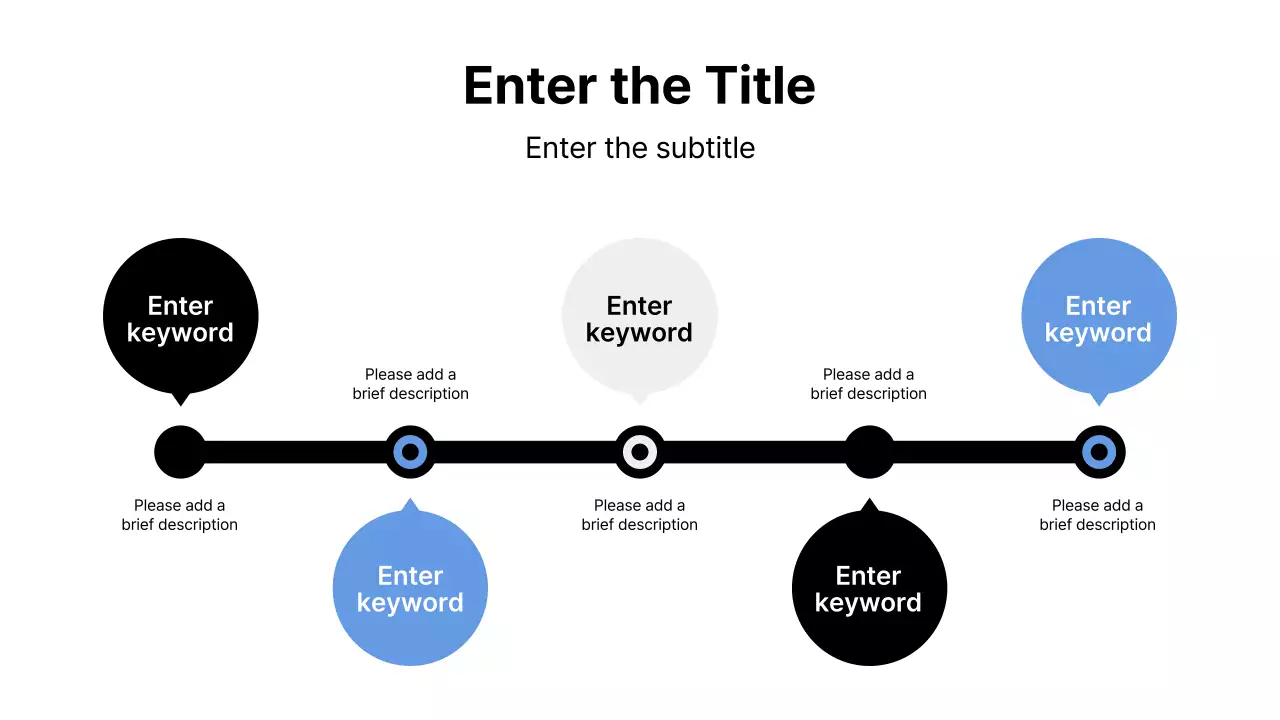 White and Blue Modern Graph and Timeline Collection Presentation