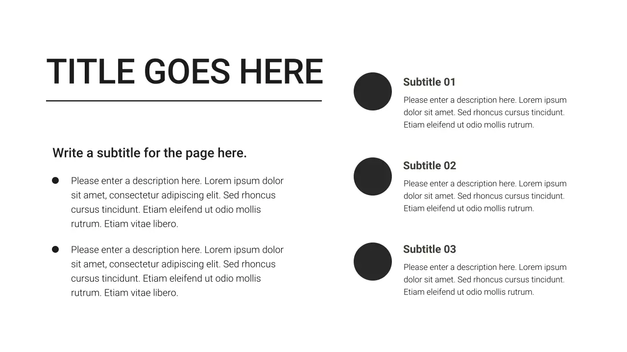 Black and White Basic Layout Collection Presentation