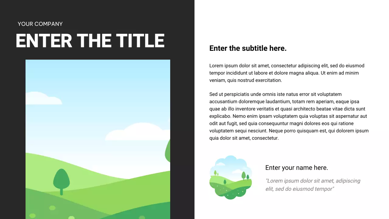 Black and White Basic Layout Collection Presentation