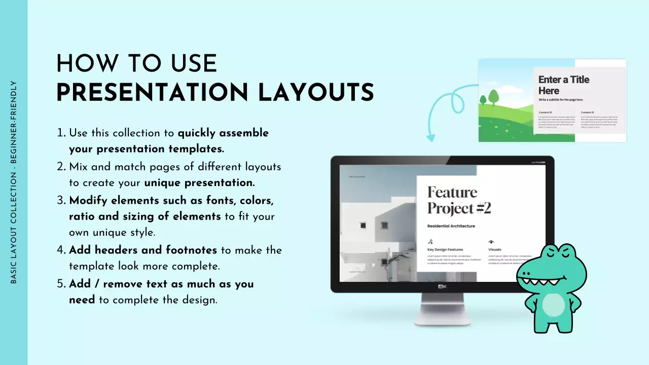 Black and White Basic Layout Collection Presentation