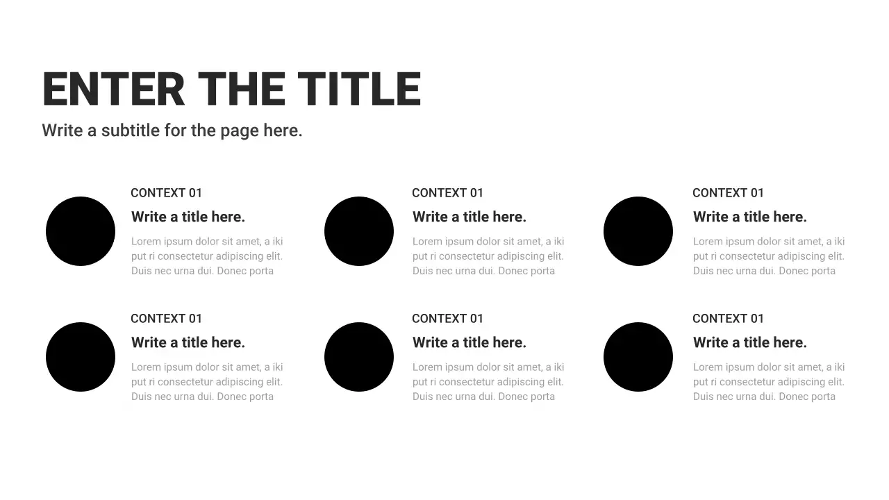 Black and White Basic Layout Collection Presentation