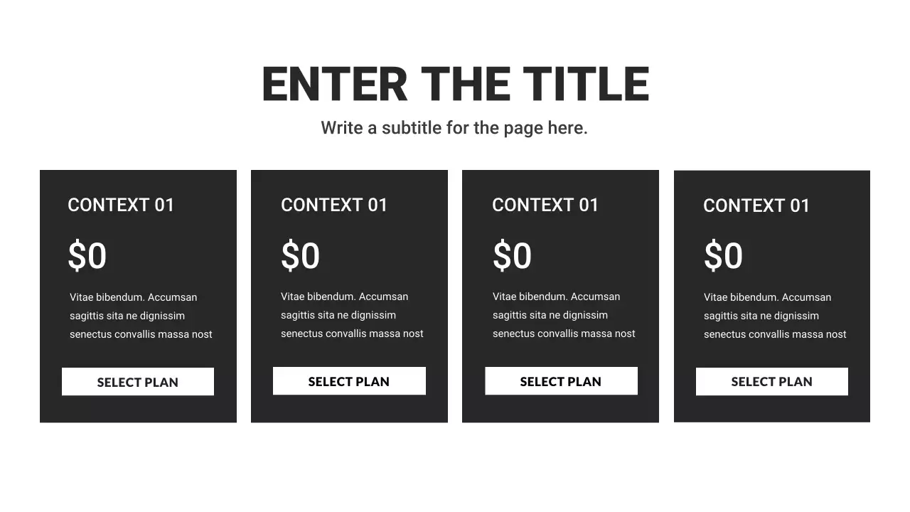 Black and White Basic Layout Collection Presentation