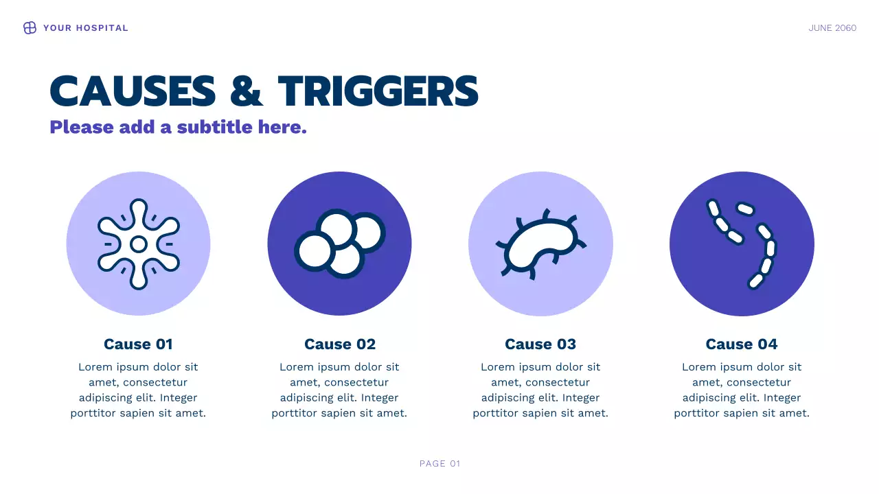 Blue Modern Health Information Presentation