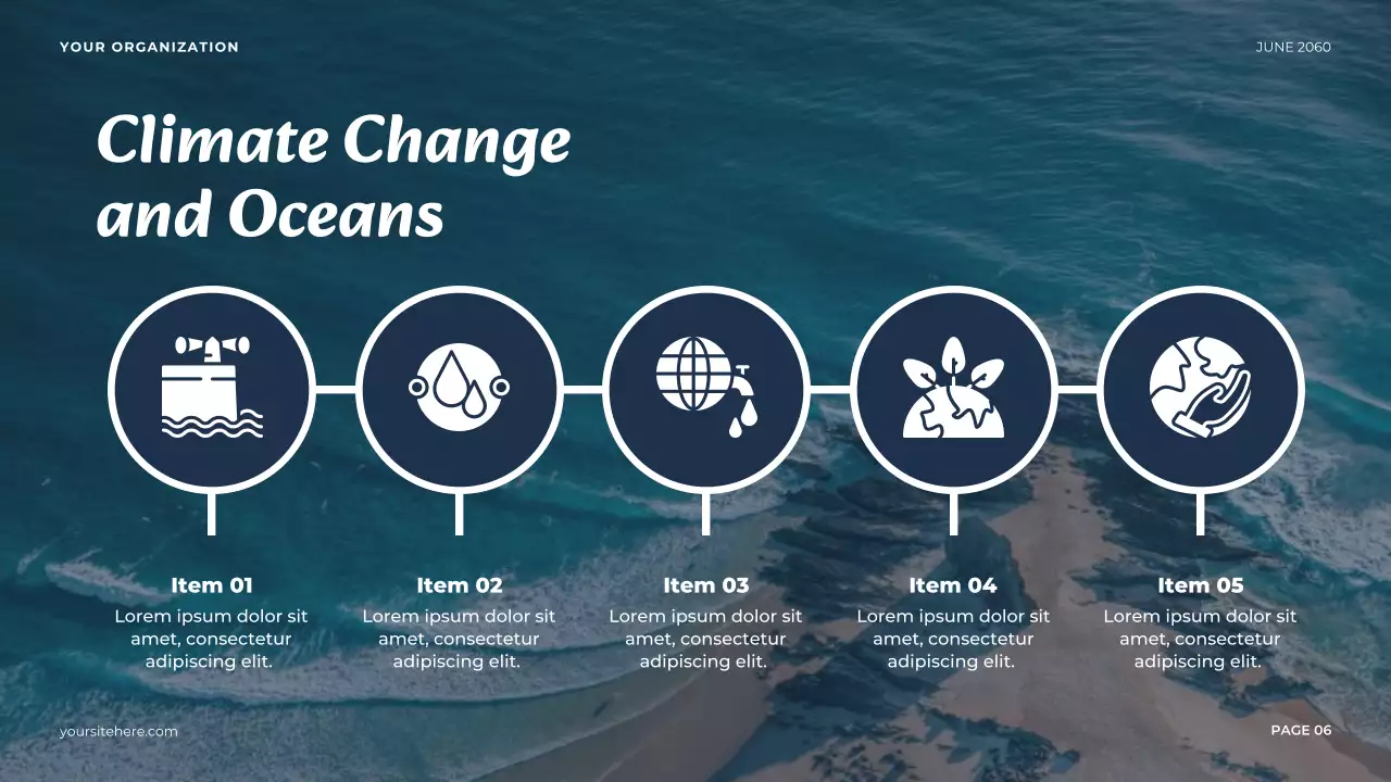 Bài thuyết trình về Đại dương tối giản xanh