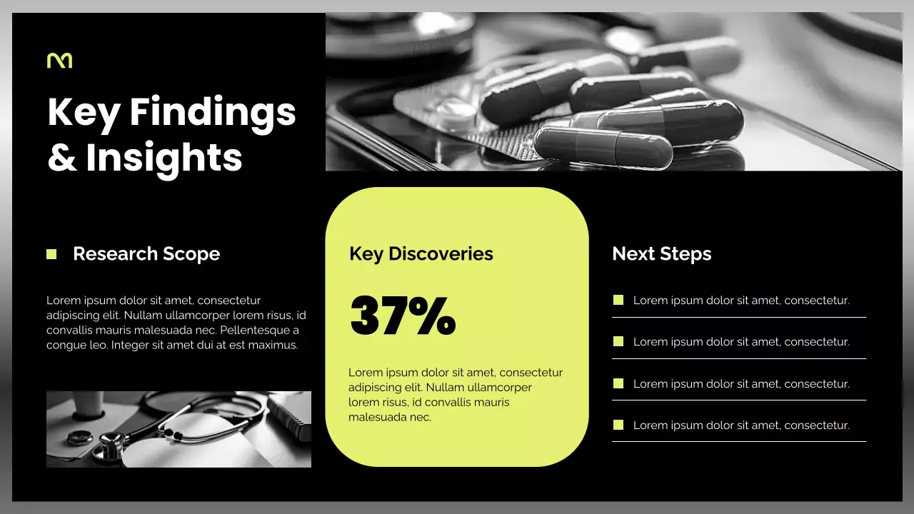 Black and Yellow Modern Healthcare Report