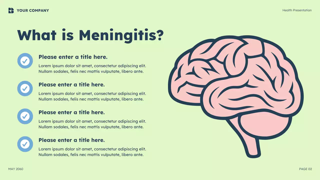 Blue Modern Meningitis Awareness Presentation