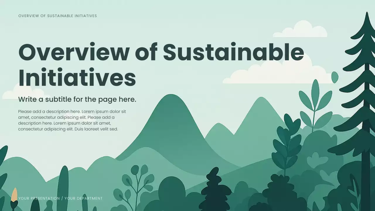 Green Modern Sustainability Awareness Presentation