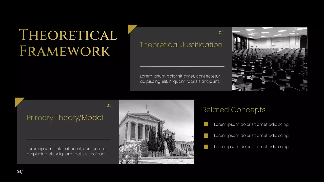 Black and Gold Modern Research Proposal Presentation