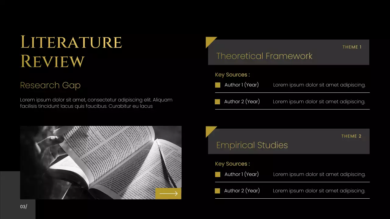 Black and Gold Modern Research Proposal Presentation