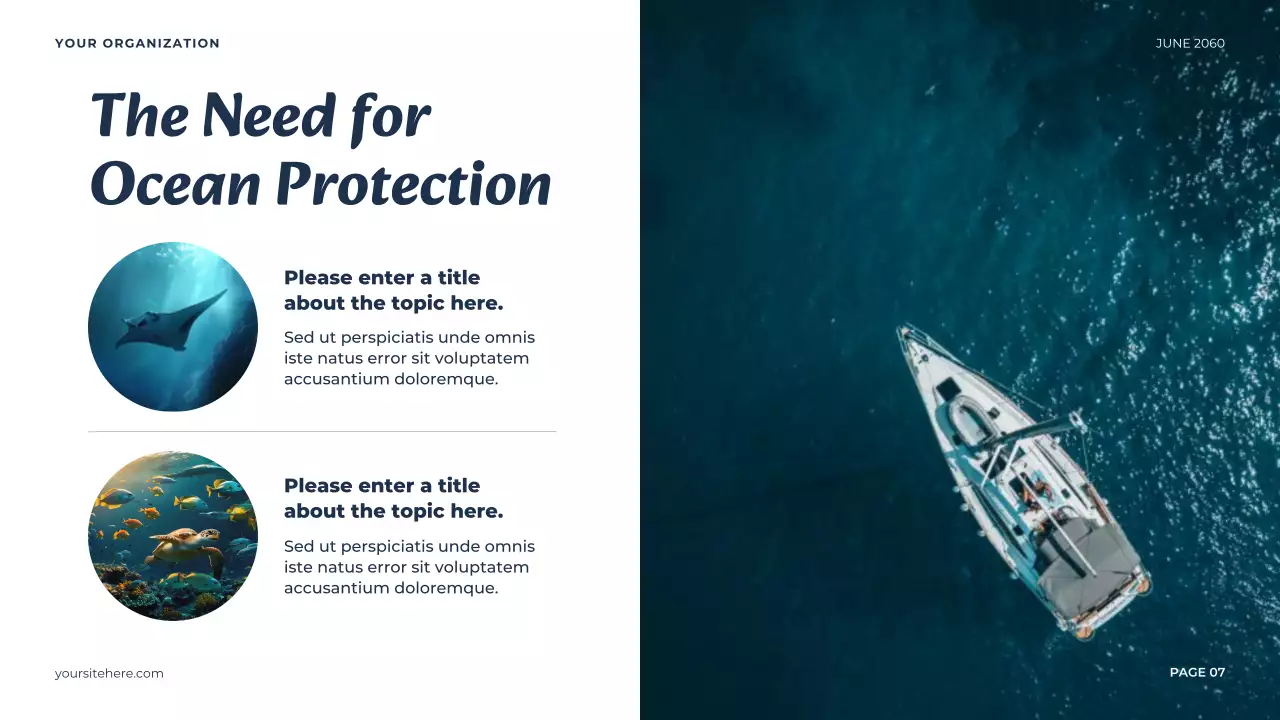 Bài thuyết trình về Đại dương tối giản xanh