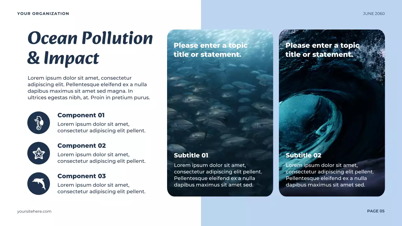 Bài thuyết trình về Đại dương tối giản xanh