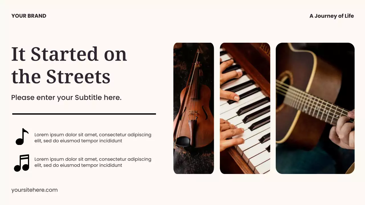 Black and Blue Modern Music History Presentation