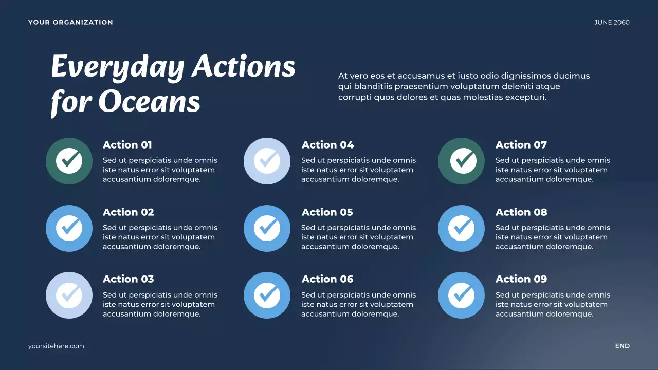 Bài thuyết trình về Đại dương tối giản xanh