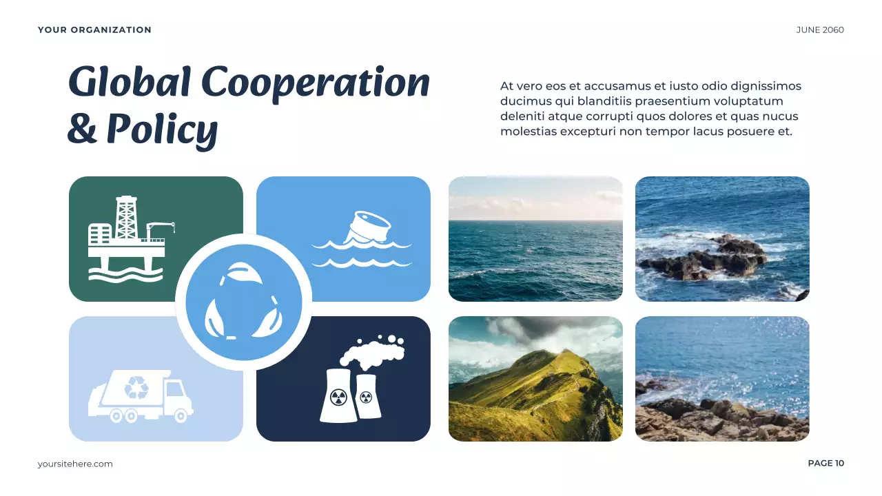 Bài thuyết trình về Đại dương tối giản xanh