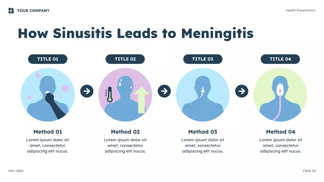 Blue Modern Meningitis Awareness Presentation
