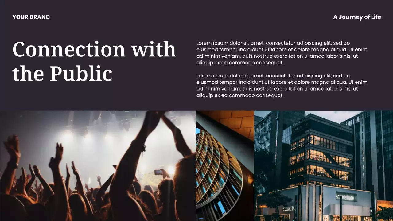 Black and Blue Modern Music History Presentation