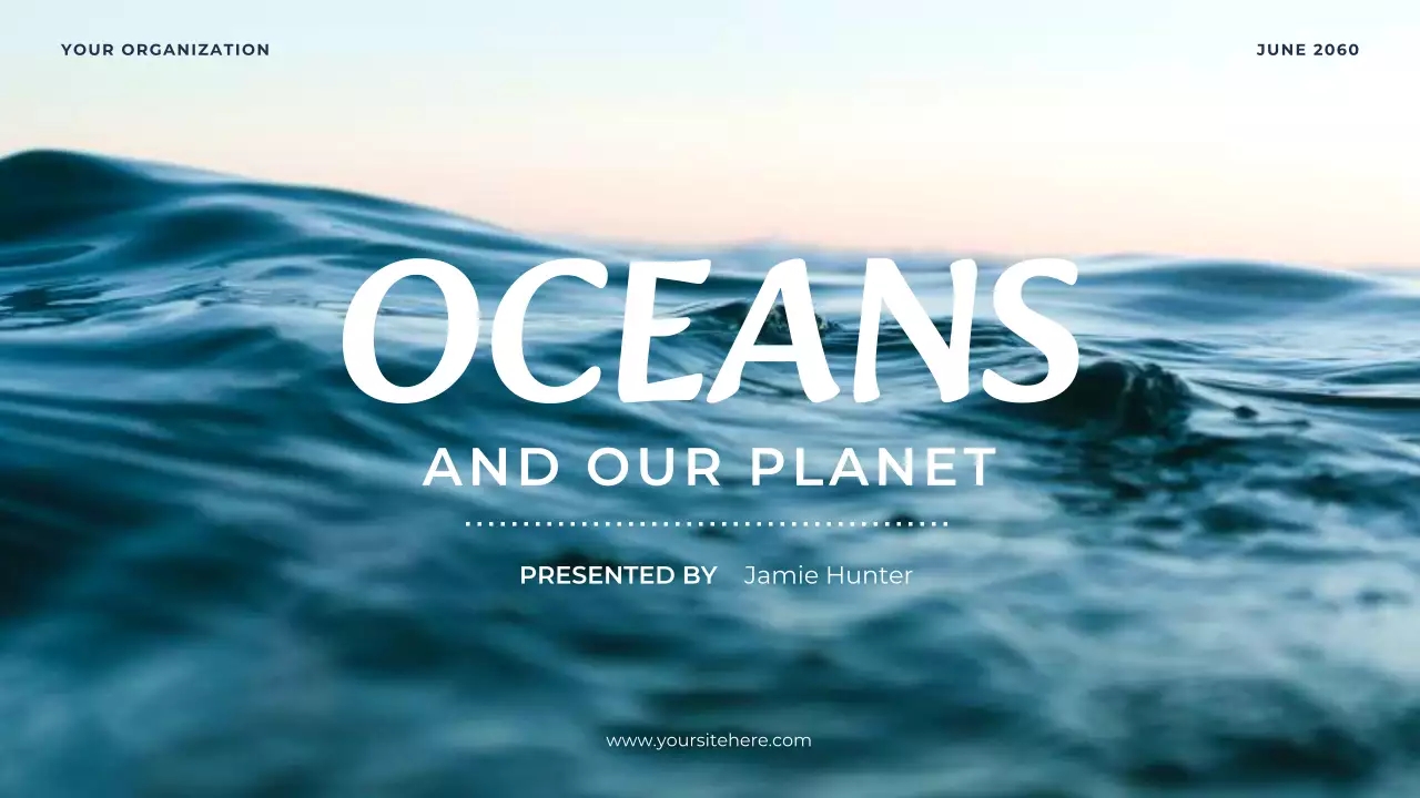 Blue Minimalist Ocean Lecture Presentation
