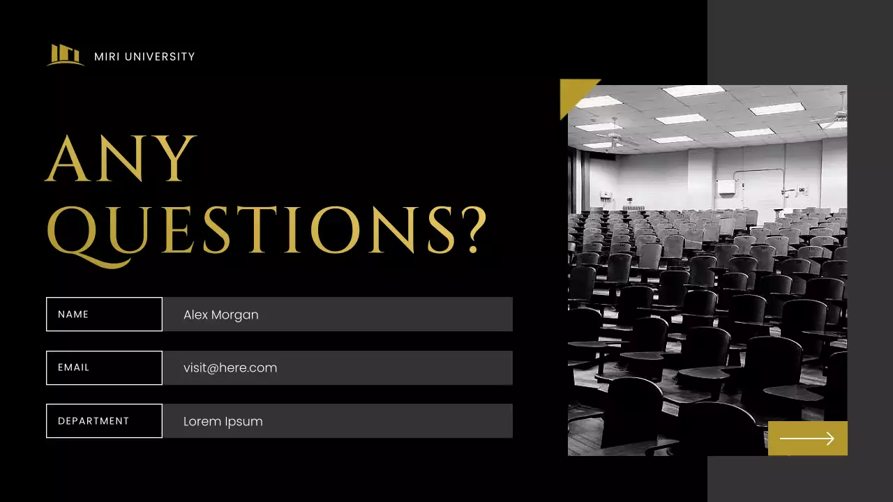 Black and Gold Modern Research Proposal Presentation