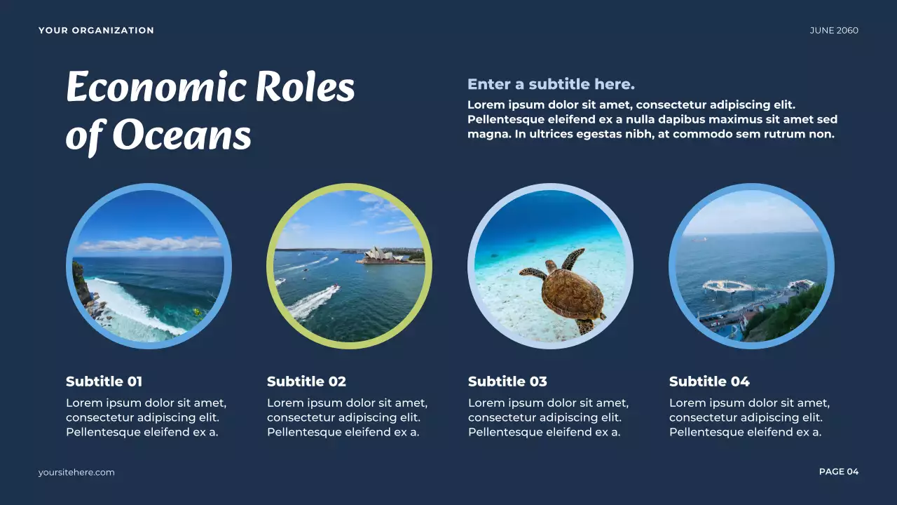 Bài thuyết trình về Đại dương tối giản xanh