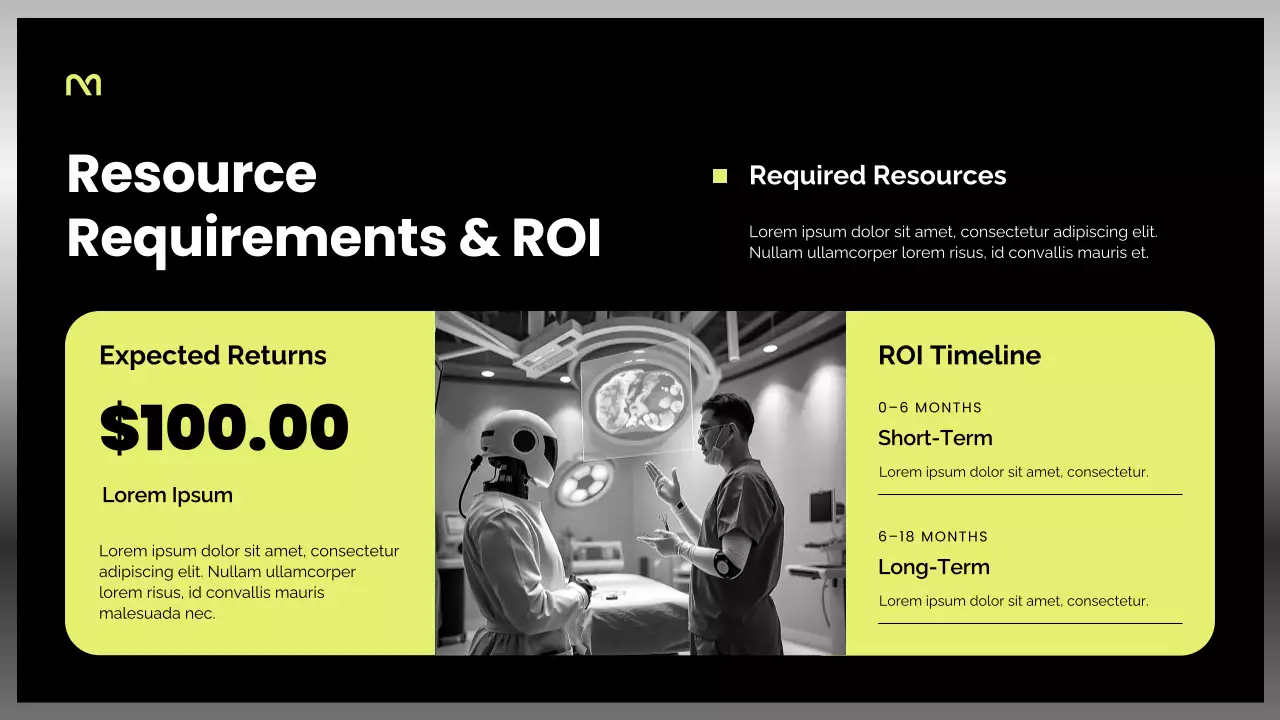 Black and Yellow Modern Healthcare Report