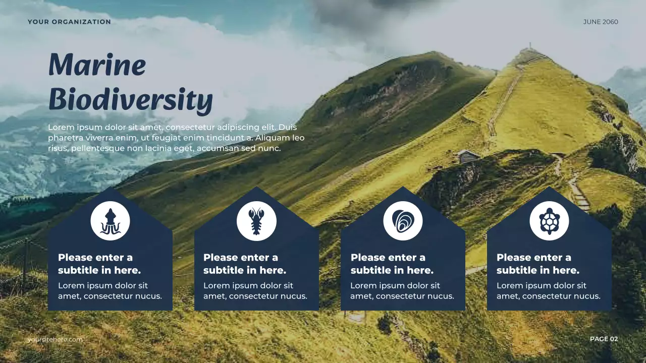 Bài thuyết trình về Đại dương tối giản xanh