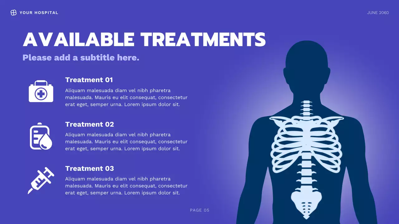 Blue Modern Health Information Presentation