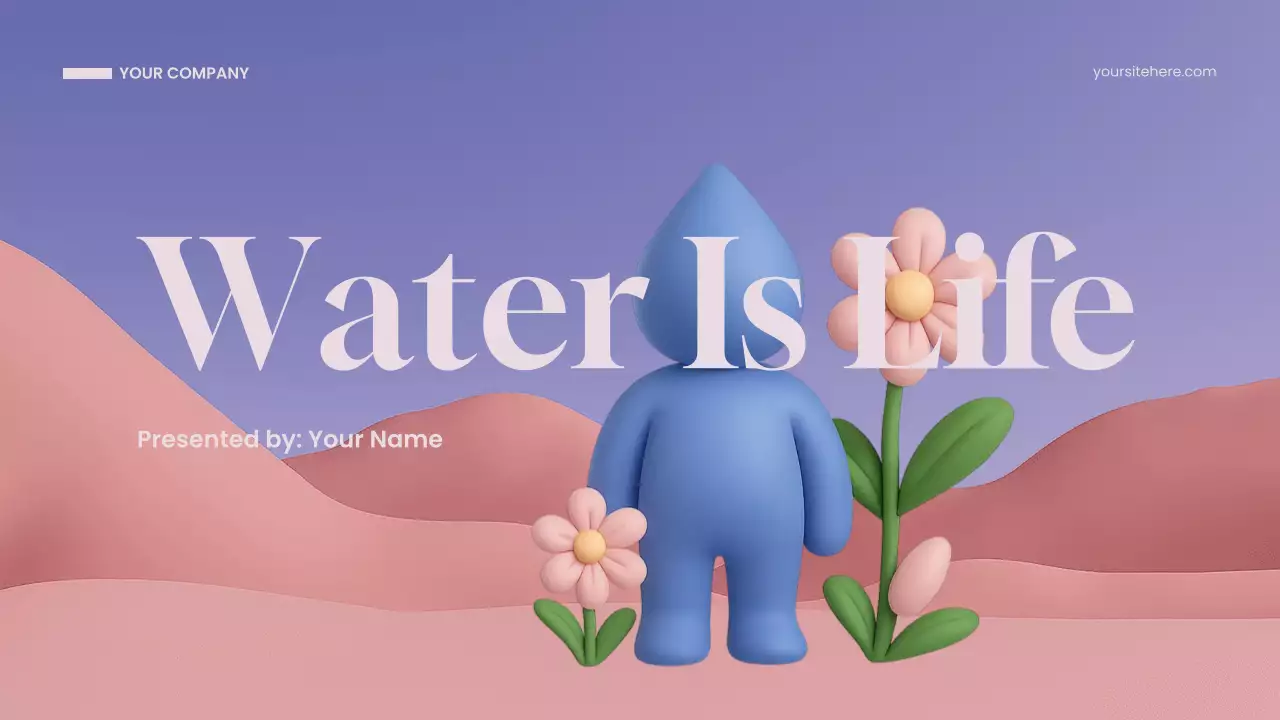 Blue Modern Water Basic Introduction Presentation