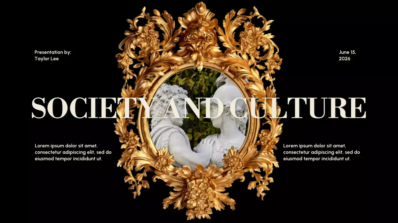 Gold Elegant Culture Introduction Presentation