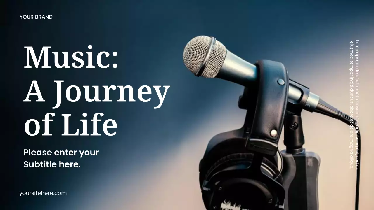 Black and Blue Modern Music History Presentation