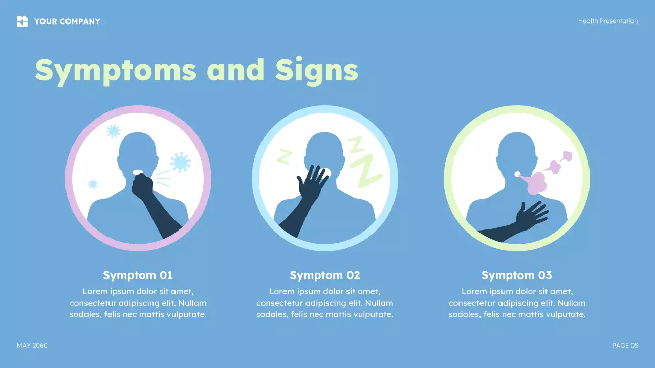 Blue Modern Meningitis Awareness Presentation