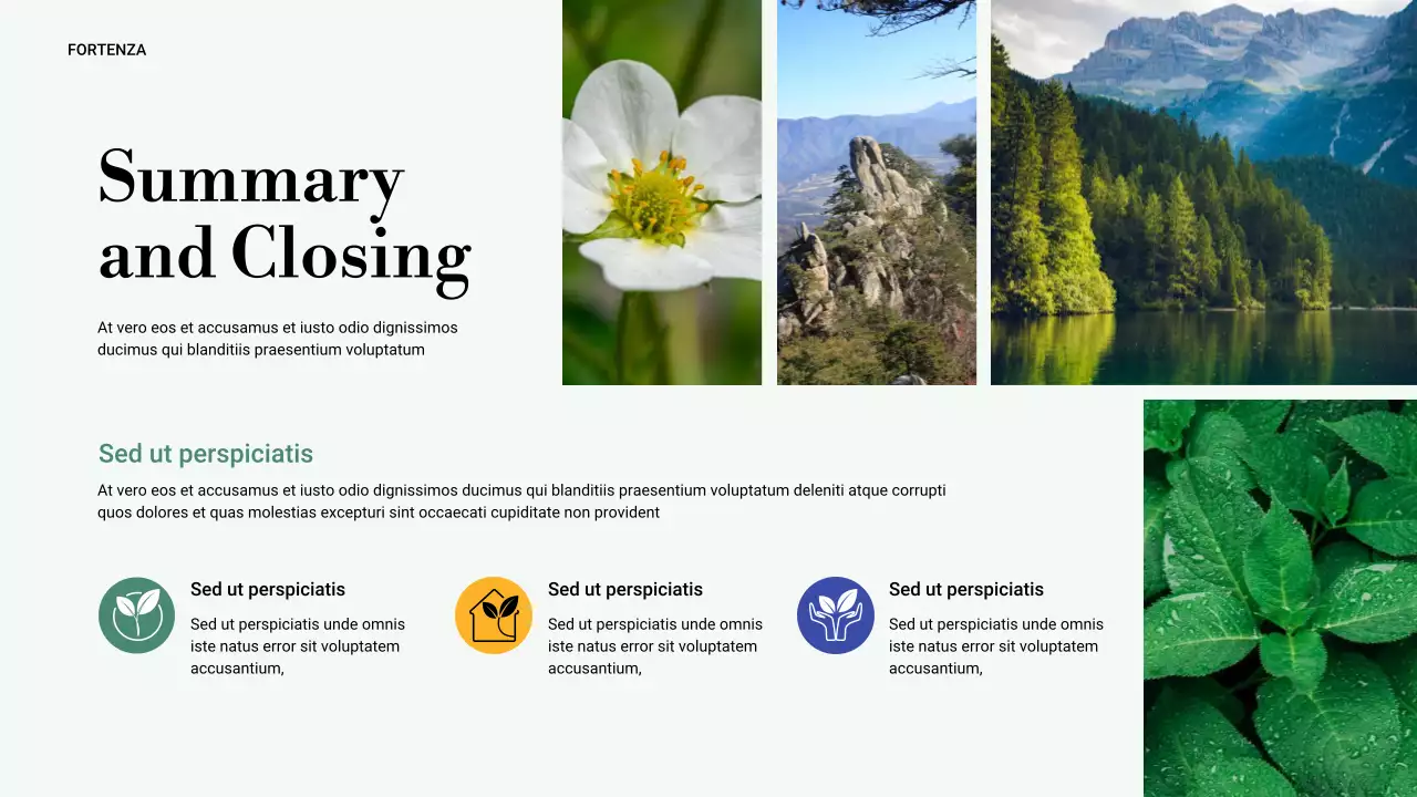 Bài trình bày về thiên nhiên tối giản xanh