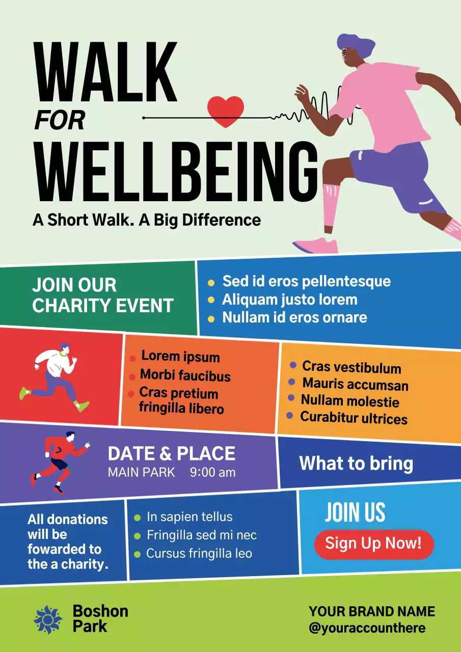 Colorful Modern Charity Event Announcement Poster